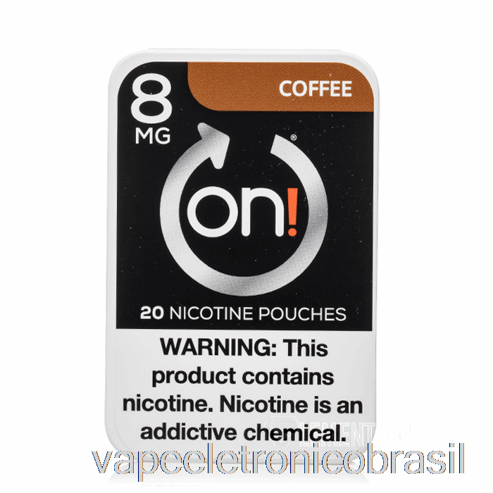 Vape Recarregável Ligado! Bolsas De Nicotina - Café 8mg